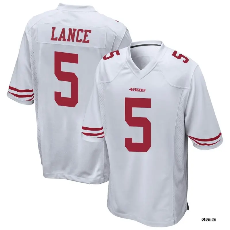 trey lance white jersey